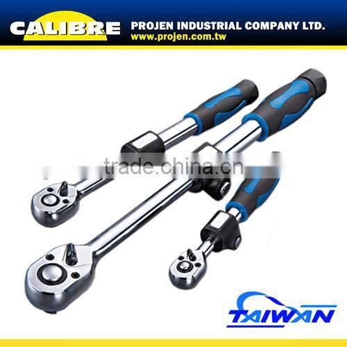 CALIBRE 1/4" Dr Mini Head Push Type Telescopic Ratchet / Extending Ratchet