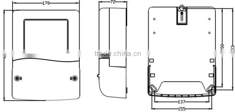 Three phase electric active four tariff energy meter