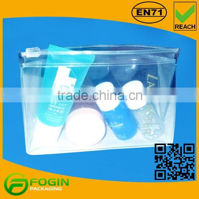 Promotional Cheap Transparent PVC Cosmetic Bags Set