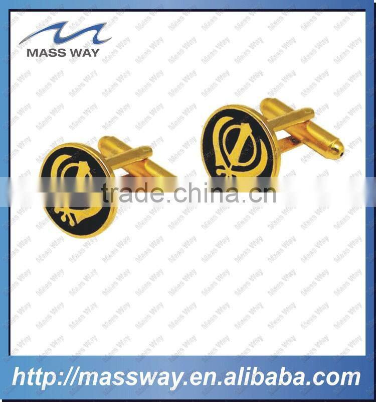 custom brass soft enamel men metal cufflinks parts