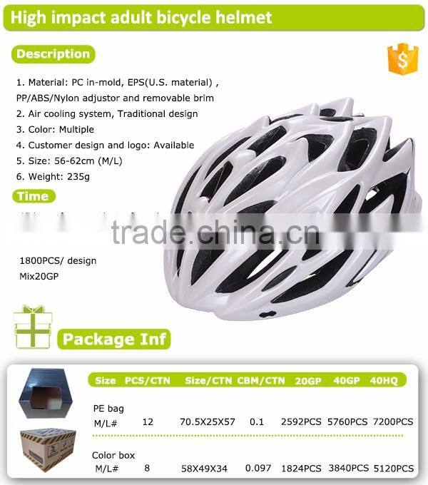 Factory directly wholesale high impact eps glossy print custom bicycle helmet