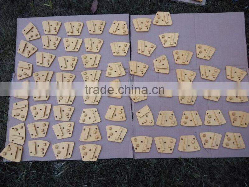 3 M6 diamond stone polishing grinding pads with 2 segments