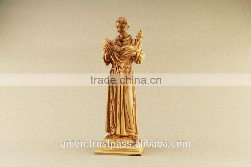 Olive Wood Figure. Father & Baby