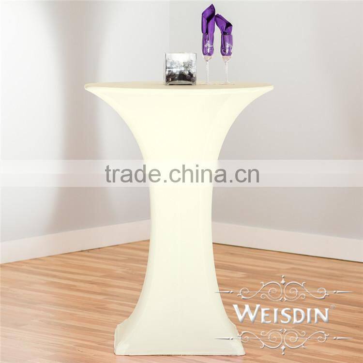Hot Sale Cheap Polyester Spandex Table Cloth for Cocktail table in Party and Banquet