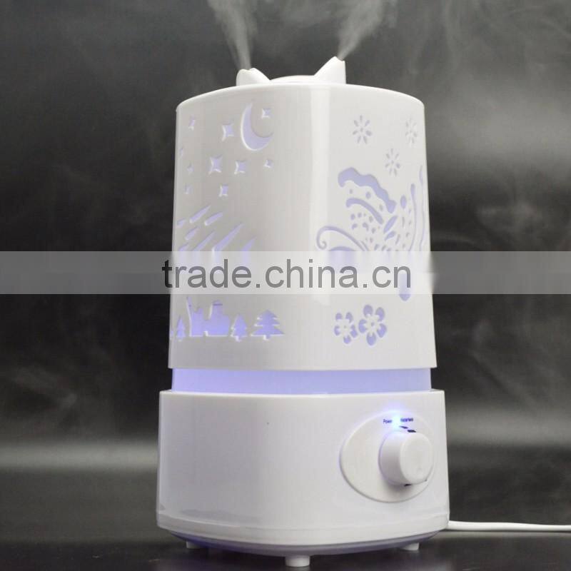 2016 Top Rated Home Appliance Ultrasonic Humidifier With 1.5 L Water Tank In PP Material