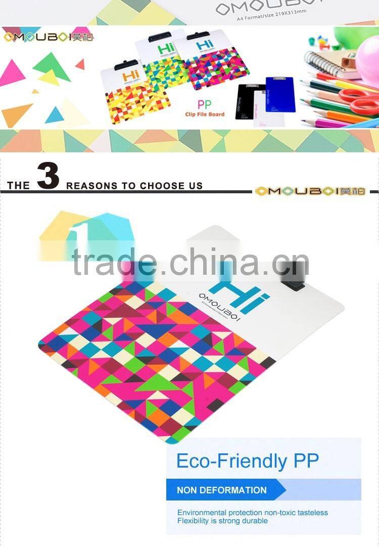 Eco-friendly PP Printed Hanging Menu File Clip Board