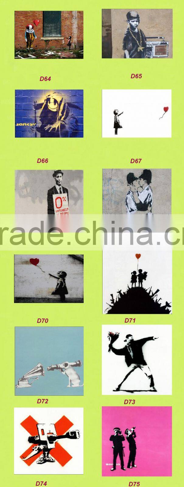 import wall sticker of Tree and Banksy Art