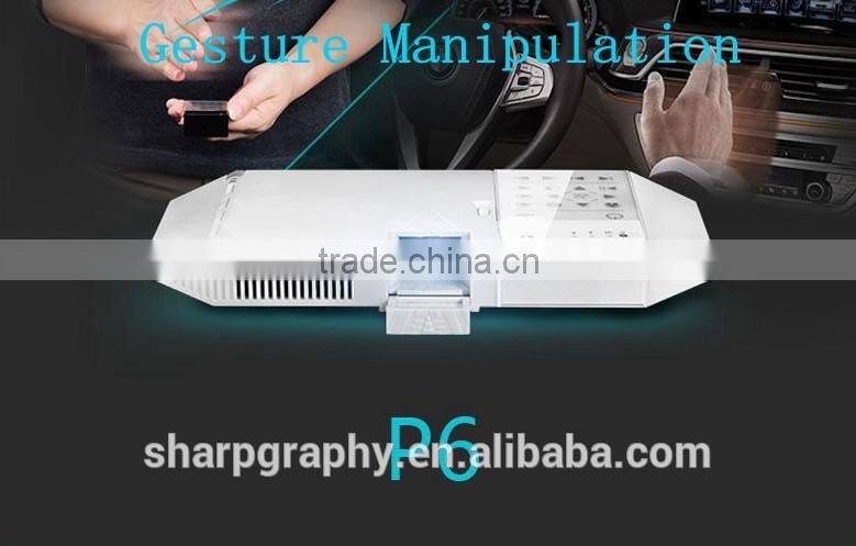 Wholesale 2016 New Mini High Resolution 3D DLP Powerful Short Throw Projector P6 Tractable Ceiling Lift Projectors Mount