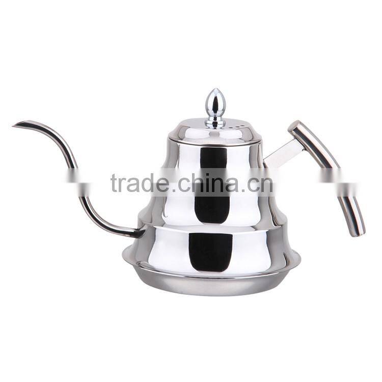 colourful stainless steel long spout coffee pot & tea pot
