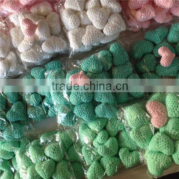 Unique baby gift toys handmade cotton crochet heart