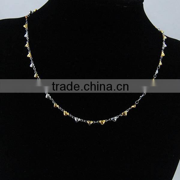 Variety color chain necklace stainless steel fake gold chains