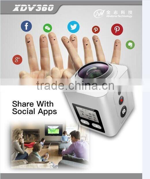 2016 new google 360 degree camera sport action camera high resolution hidden camera