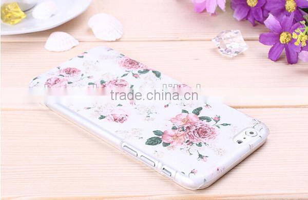 Flower printing cell phone case for iphone 6 with logo