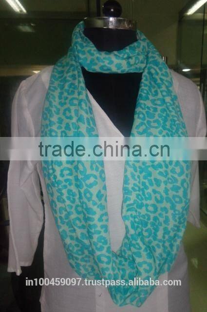 polyester printed snood scarf.