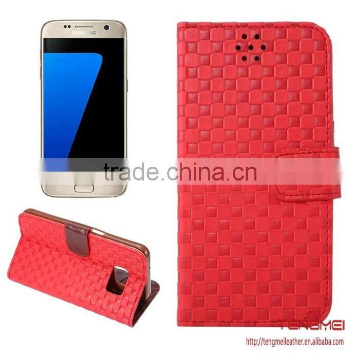 vintage frosted PU wallet for samsung galaxy s7 edge case