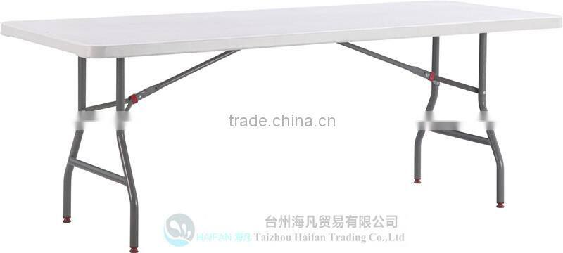 High quality 2 meters strong plastic picnic table/hot sell plastic restaurant table with removable legs