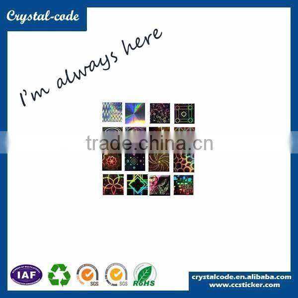Laser hologram self adhesive labels stickers