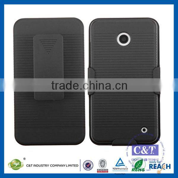 C&T Hard plastic kickstand armor case for nokia lumia 630 635