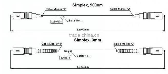 GL Indoor SC/FC/ST single mode patch cable 830 nm fc/apc