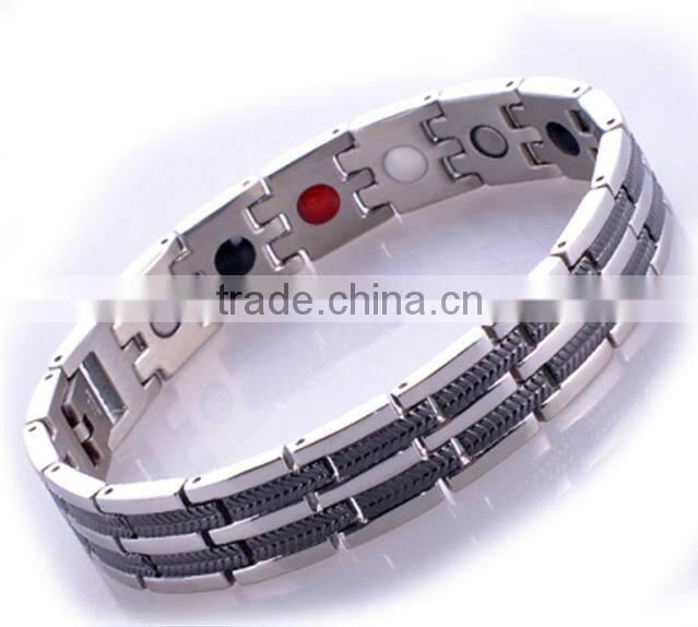 KSTONE men's 4 in 1 strong fashion bio High energy titanium magnetic bracelet