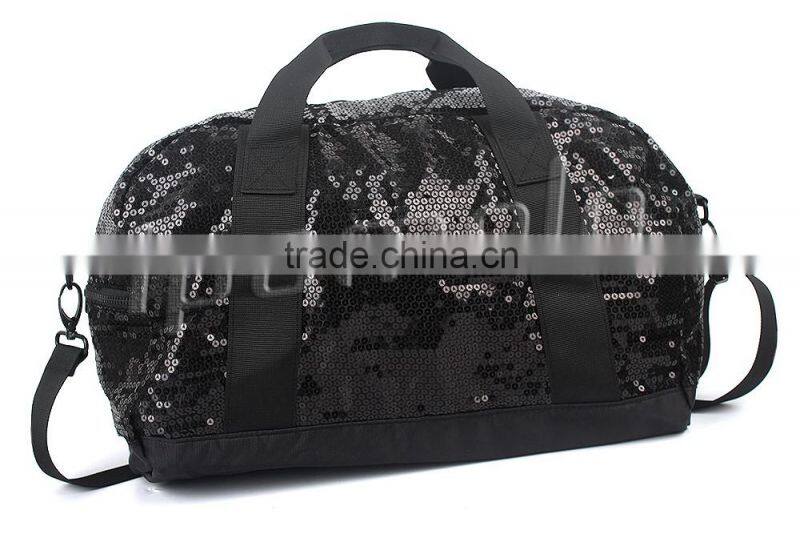 Wholesale Custom Long Strap Cross Body Shoulder Canvas Bag with sequin