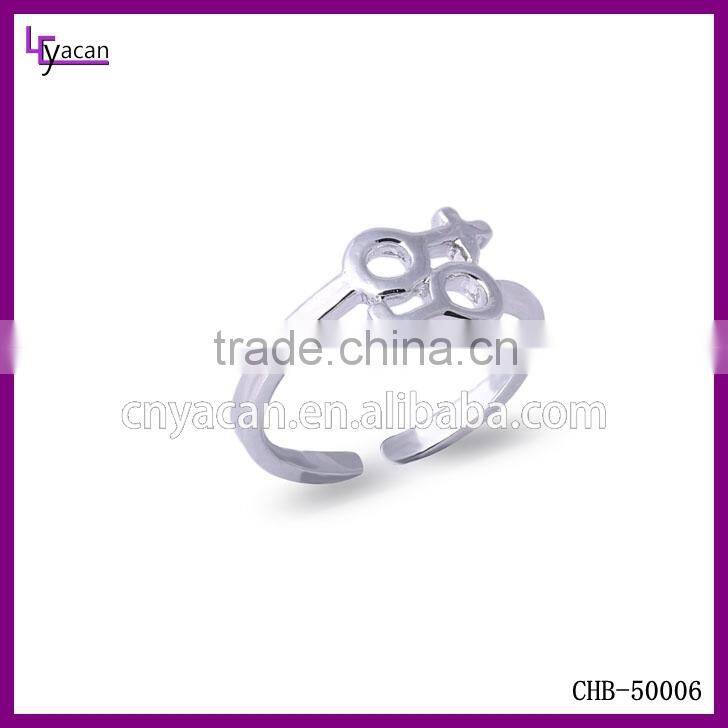 Yiwu Wholesale Fashion Female Sign Finger Ring Brass Jewelry