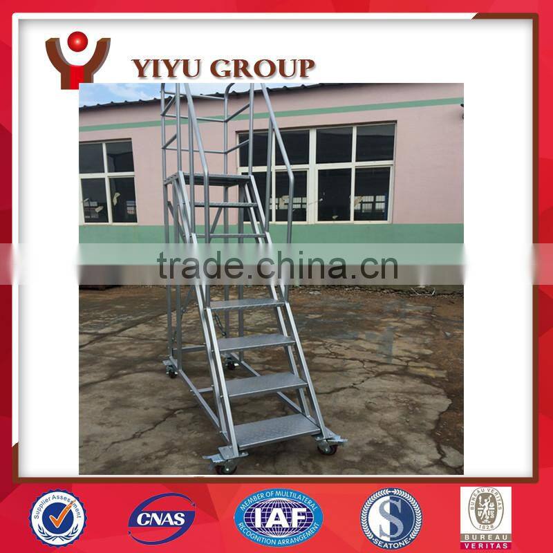 Adjustable galvanized steel step ladder