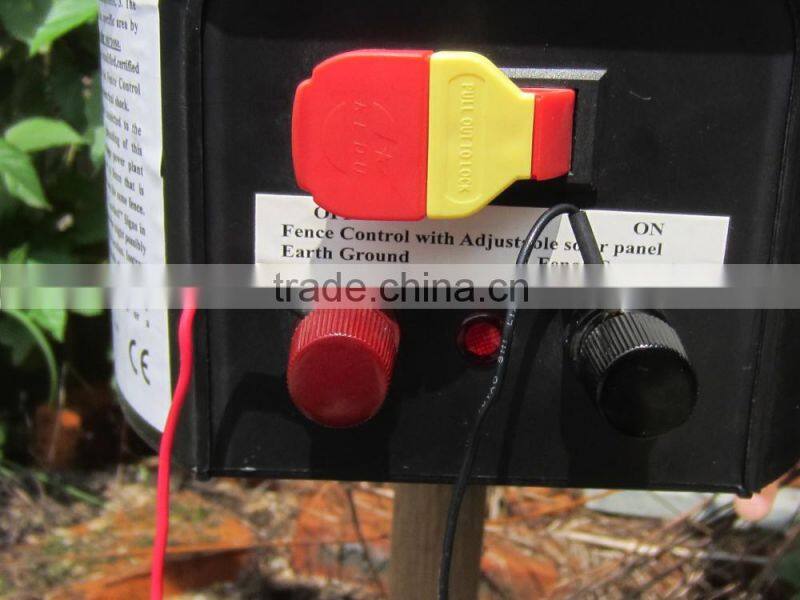 5km Solar Electric Fence Energiser Energizer Power Charger 0.15J Farm Pet Animal