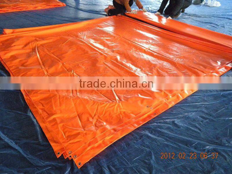 12feet x 18feet fireproof orange color buy pvc fabric