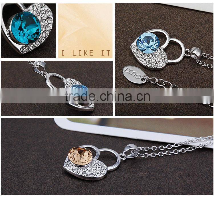 OUXI 2015 show love heart necklace