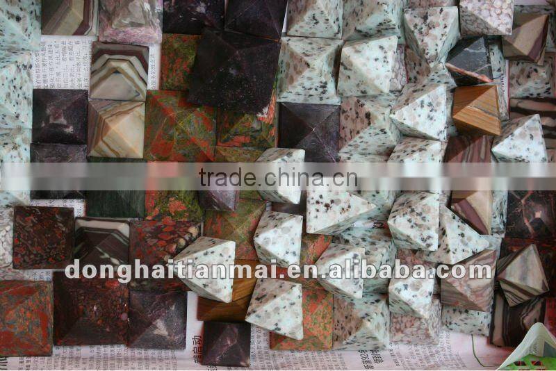 Natural Colorful QUARTZ Stone HEALING Pyramid