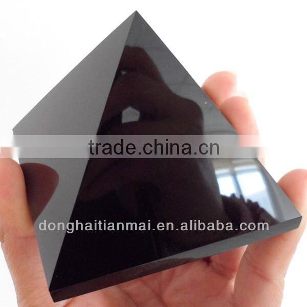 Natural Obsidian Crystal Pyramid Black Obsidian Rock Pyramid For Sale / Obsidian Pyramid for Meditation