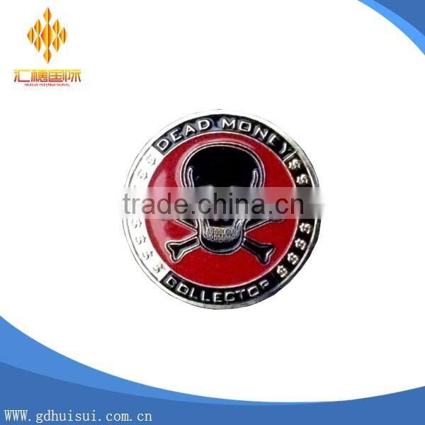 Top sale cheapest customized skull shape coins no minimum order