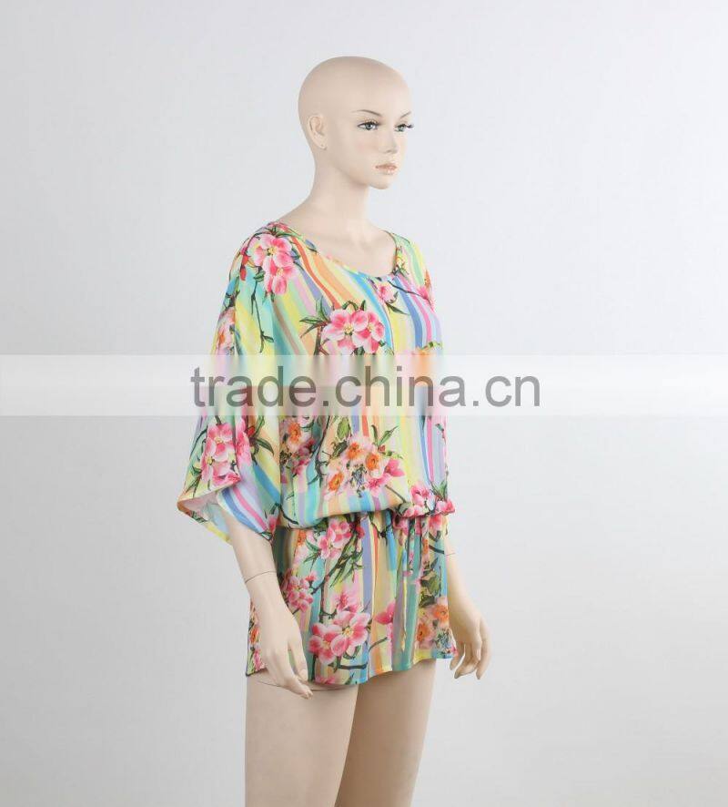 OEM custom sexy jumpsuit summer wear 2016 girl woman beach wear cheap price in Guangzhou