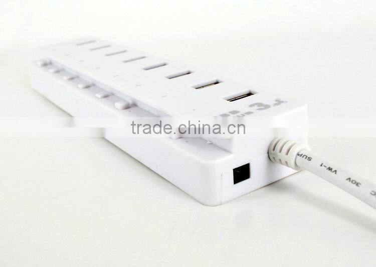 Top selling 7 port usb 3.0 with i quick charging port interface type from CE/ROHS/FCC certifiaction usb hub manufacturers