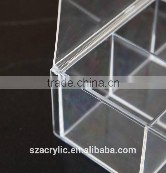 Unique high transparent acrylic tea-bag box acrylic small tea box wholesale