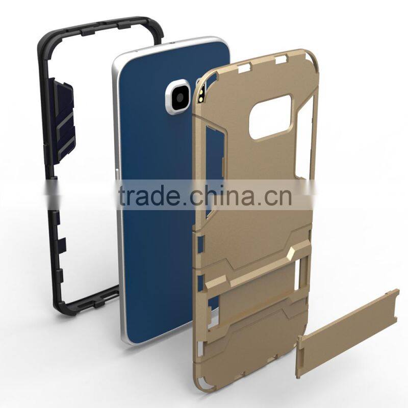 Multi-function hybrid combo stand slim armor case for samsung galaxy s6 edge G925F