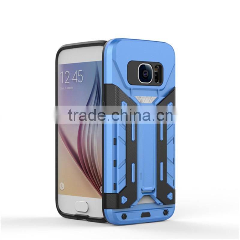 Shenzhen China Suppliers Multi-Function Kickstand Card Slot Holder Case For Samsung S7 Hybrid Armor Case
