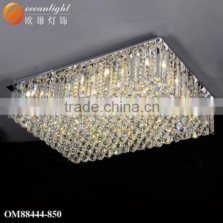 crystal ceiling lamp Best K9 crystal iron base material chrome finshed chandelier ceiling lamp for bedroom deco OM88444