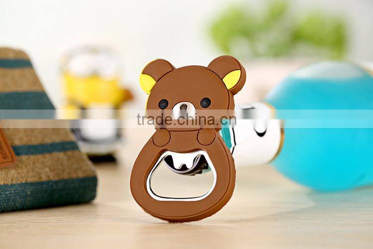Wholesale Custom Cheap PVC Fridge Magnet Bottle Opener for Cola Drink