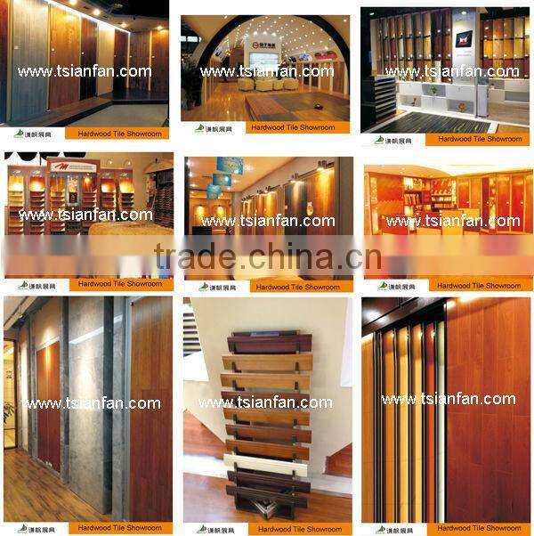 WF030 Wood Tile Display Shelf / page turning type rack