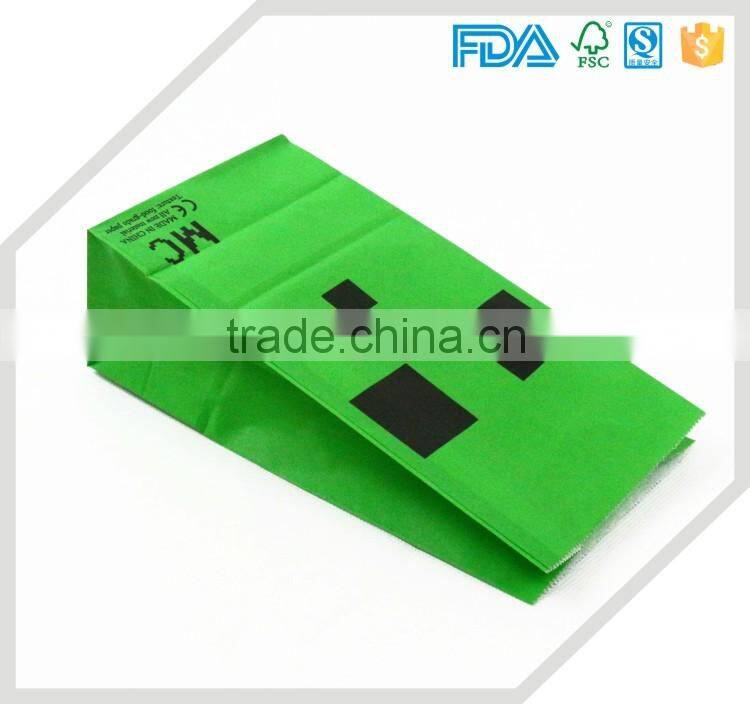 DIY new products color design square bottom kraft paper bag