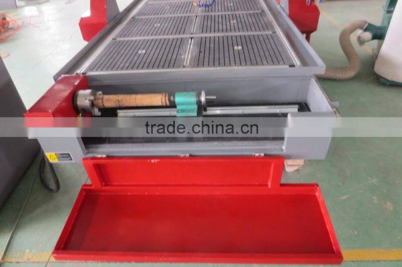 DL1325 cnc router 4 axis kit bits with rotary device/vacuum pump/Hiwin guide