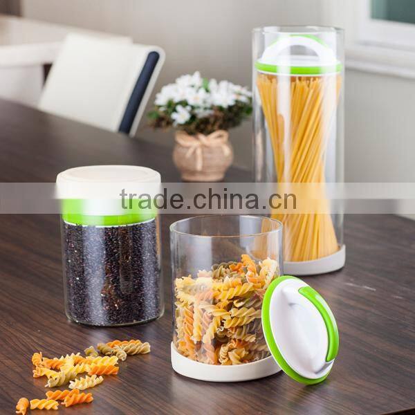 SINOGLASS M size 1000ml with adjustable air pad glass Storage Jar