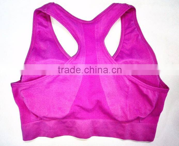 Shantou Womens Yoga Wear Girl Sport Wireless Seamless Running Top Vest Stretch Bras Various Colors Underwear