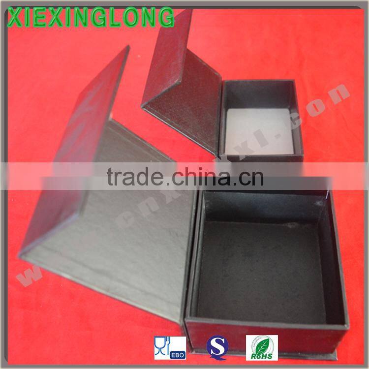 Brand new 12-packing paper folding gift box for macaroons custom design printing black color