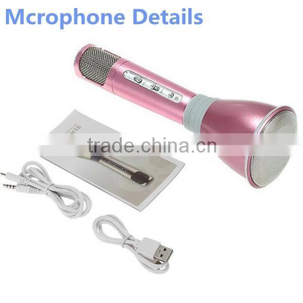 2016 new speaker KTV karaoke microphone player for samsung bluetooth microphone
