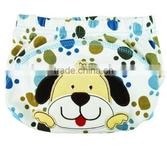 3 layer cartoon cat design baby cloth nappy, baby diaper, reusable baby nappy, cartoon embroidered training baby cloth nappy,