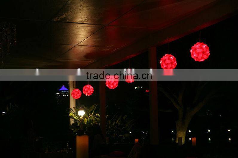 IQ Ceiling Lamp Shade-Modern Pendant Jigsaw Lighting Size M-Flatpack 25 cm Diameters After Assemble