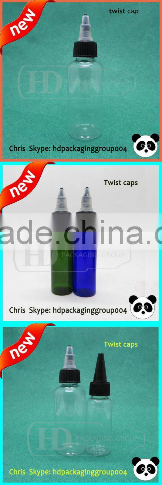 screen printing 30ml/1oz e liquids bottles twist off cap long dripper twist caps